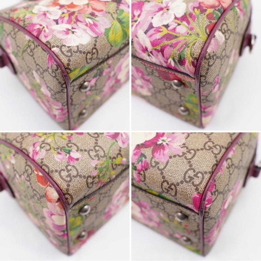 Gucci Pink and Brown Satchel with Floral Design - Picture 5 of 15